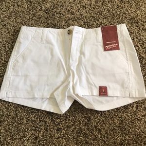 NWT white jean shorts